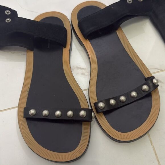 Isabel Marant Leather Sandał - Excellent Condition LIKE NEW Size 7.5 Stud Sandal - Picture 3 of 7